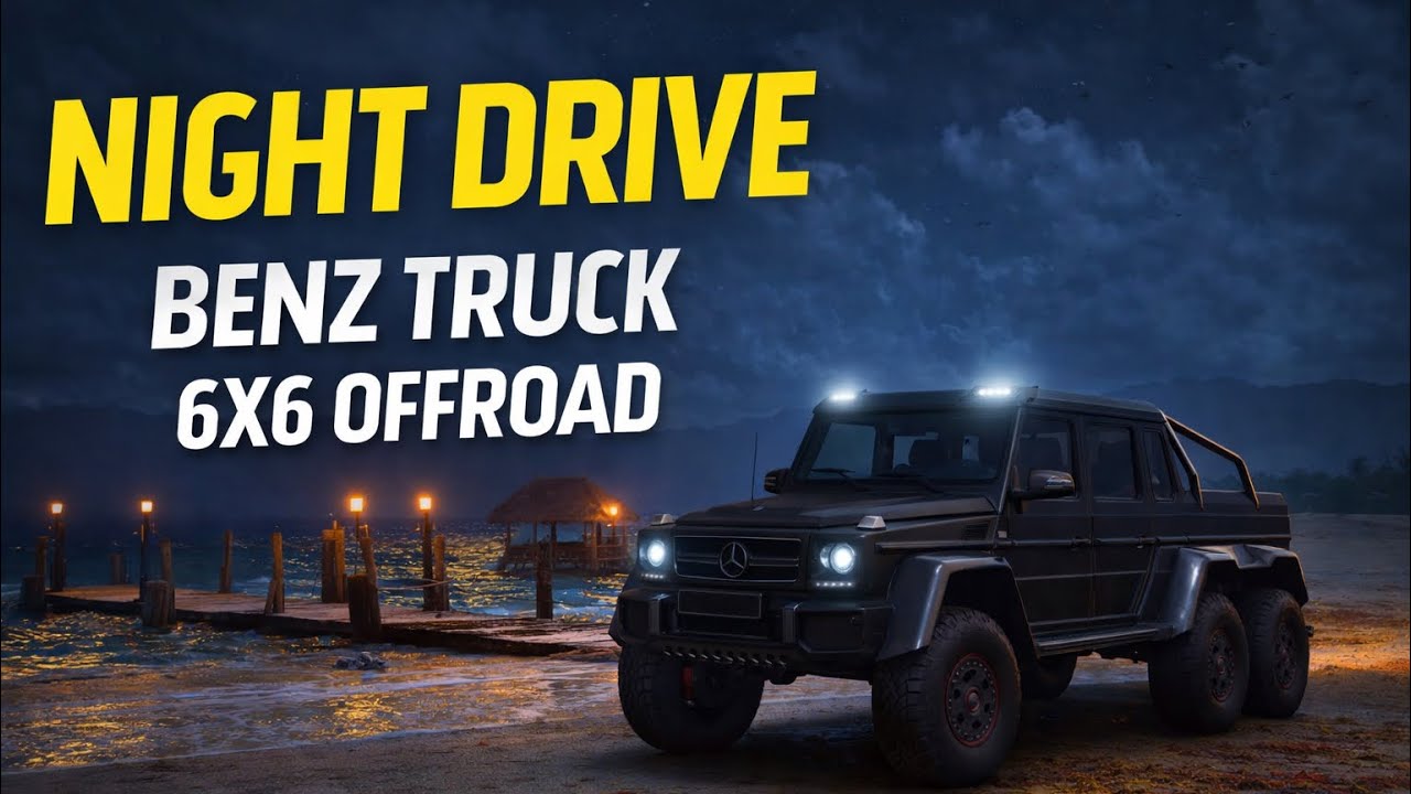 Benz Truck Night Drive in FH5 | Relaxing Logitech G29 Gameplay