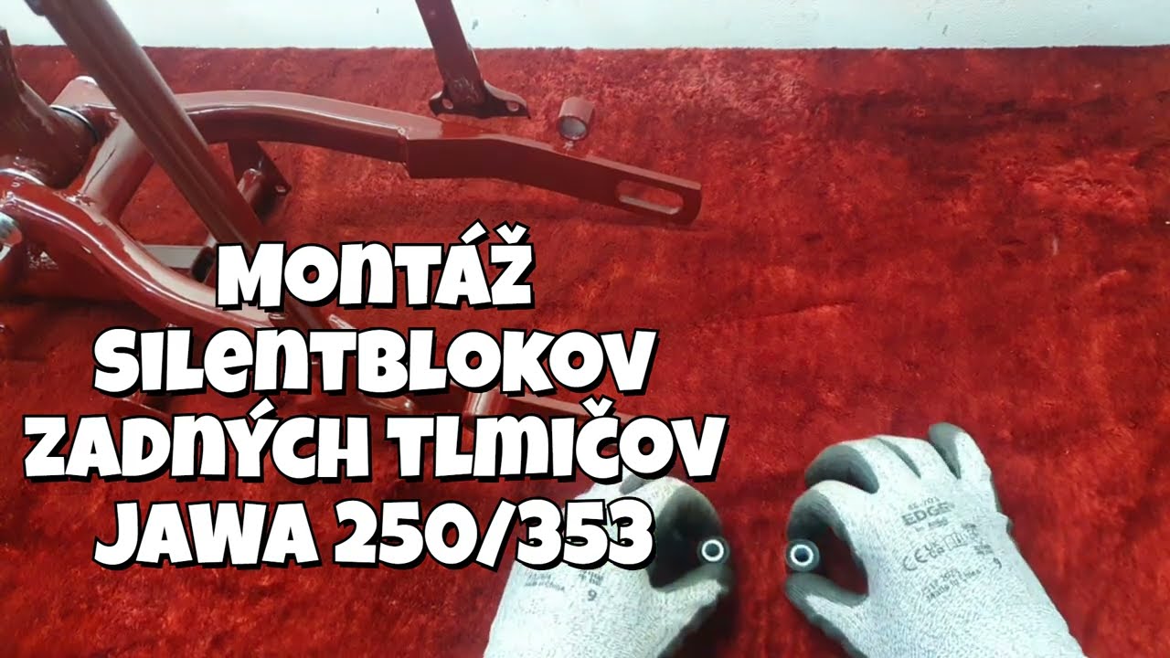 Montáž silentblokov zadných tlmičov JAWA 250-353/ Installation silentblocks rear dampers RENO GARAGE
