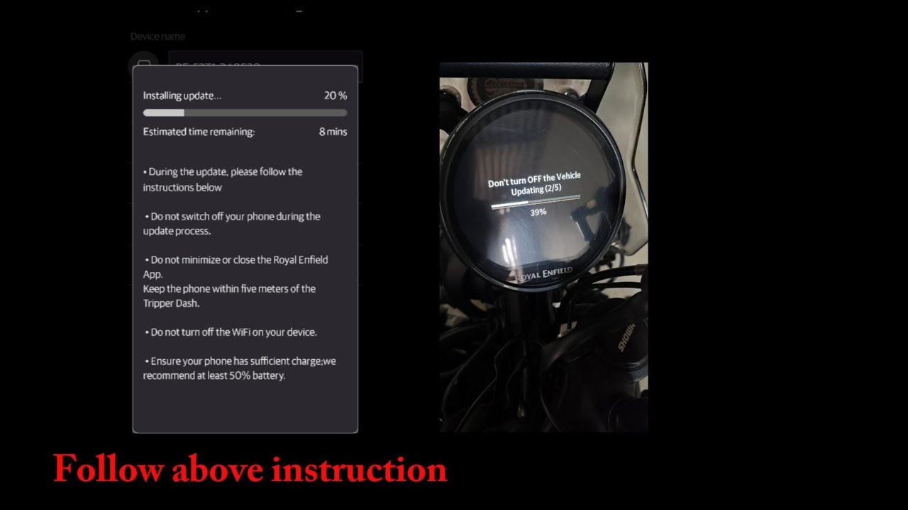 How to update RE Himalayan 450 firmware 