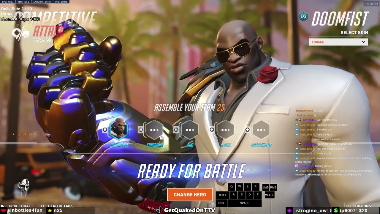 GETQUAKEDON DOOMFIST GAMEPLAY  - OVERWATCH 2 SEASON 12