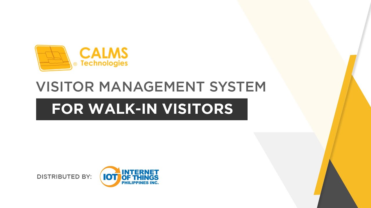 CALMS Visitor Management System for Walk-In Visitors