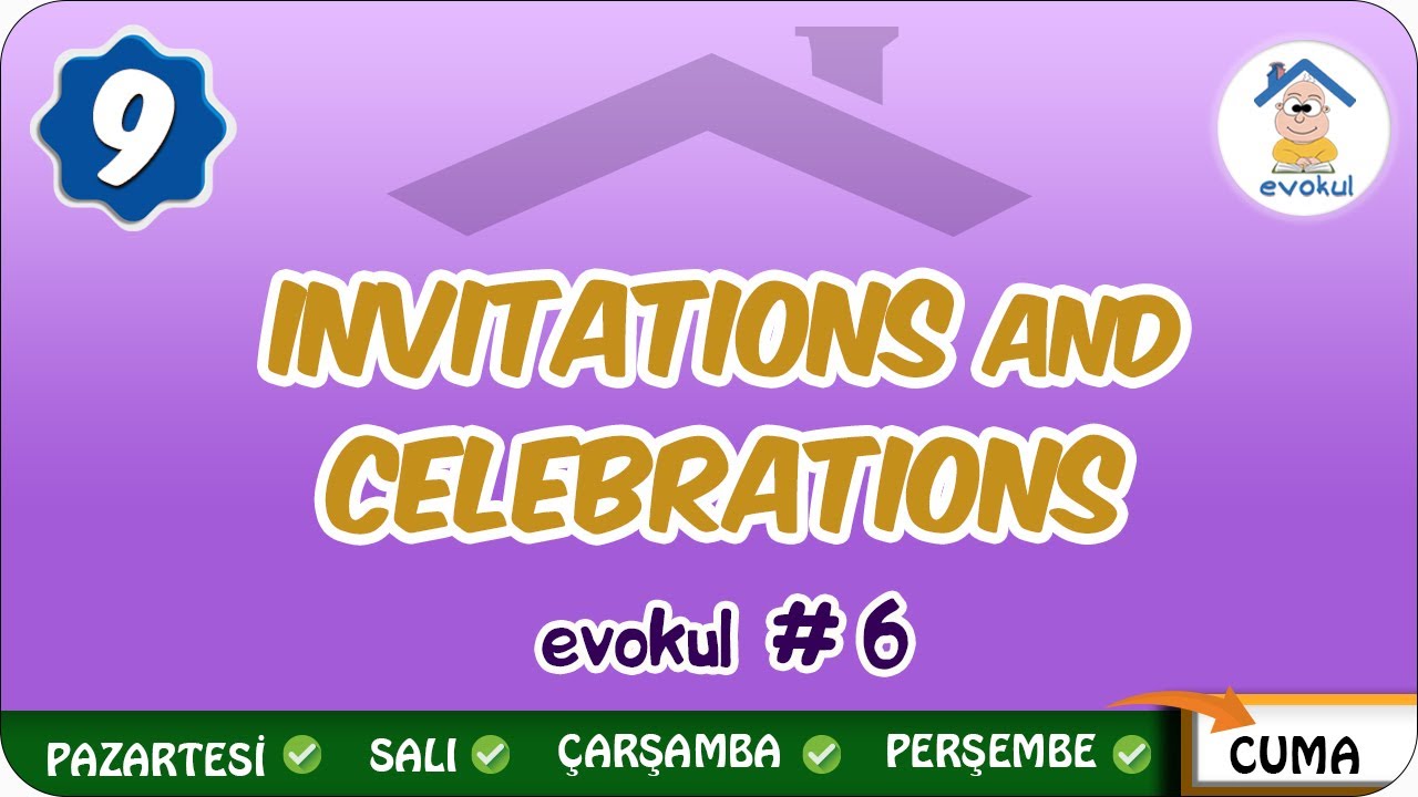 Invitations and Celebrations | 9.Sınıf #uzaktanegitim #evokul 6