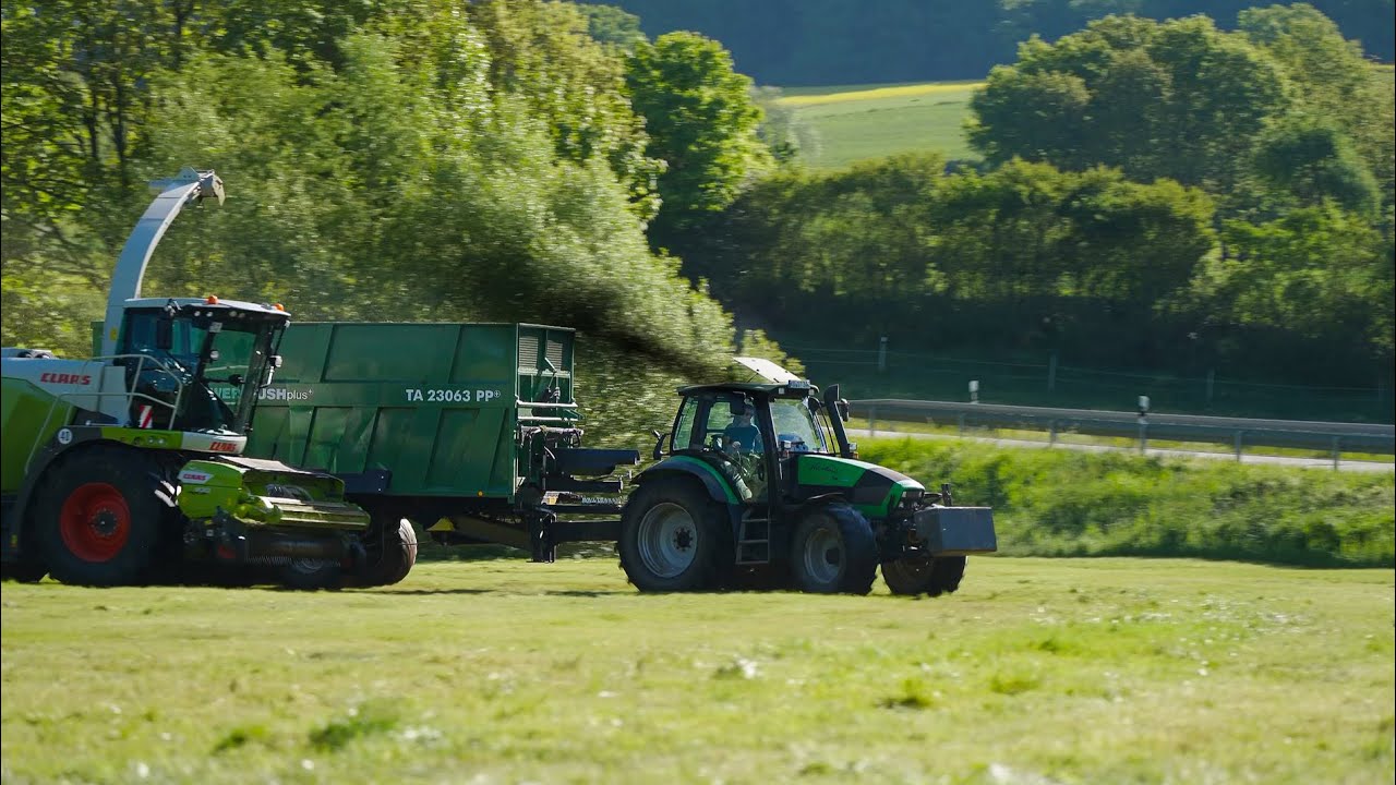 PURE SOUND! Deutz Agrotron & Claas Jaguar! POWER beim Grashäckseln!
