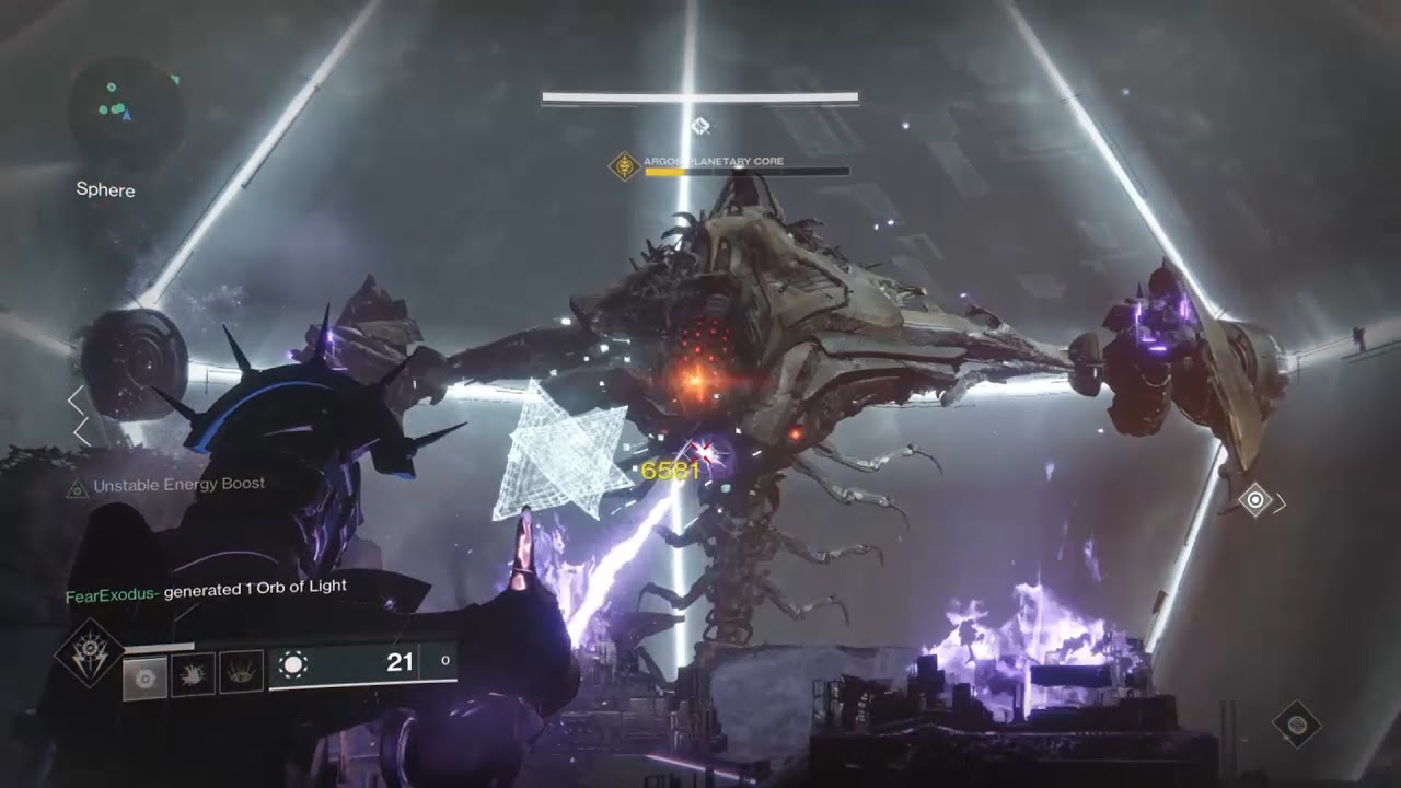 Destiny 2. Leviathan, Eater of Worlds raid lair. Argos boss fight. No commentary