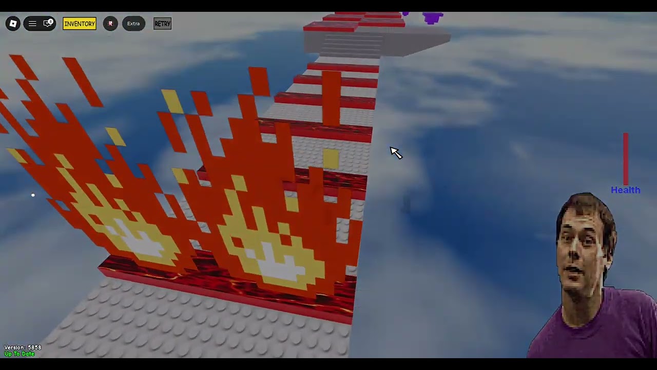 Roblox playing the most impossible obby and getting to the 2nd level