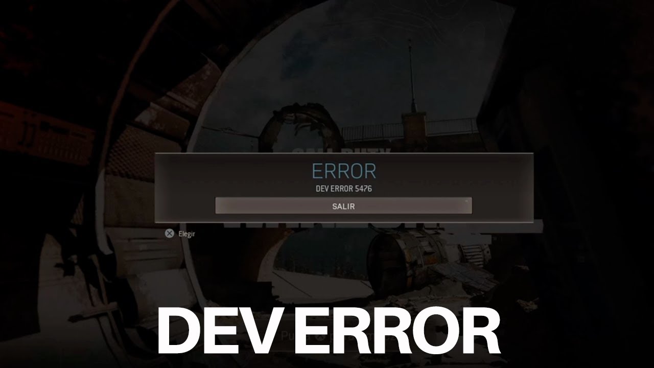 NO ERES T&Uacute;, NO PUEDES JUGAR A WARZONE: DEV ERROR 5476 (SOLUCIONADO)