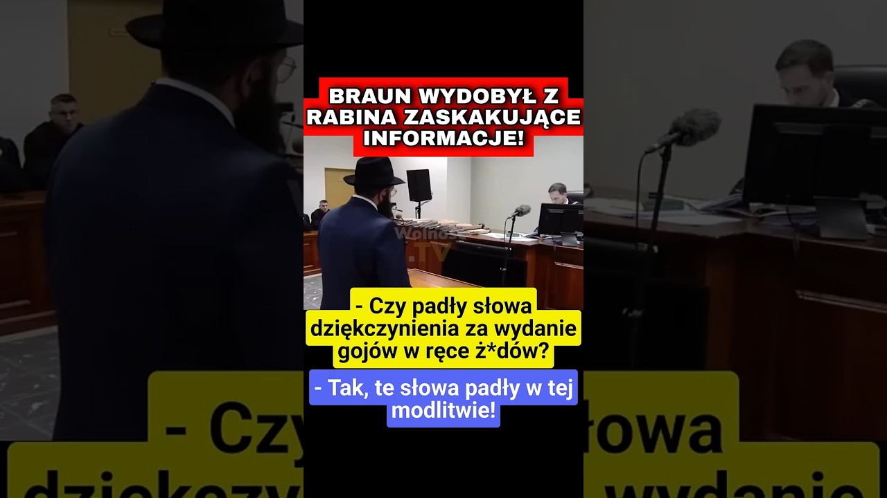 BRAUN WYDOBYŁ Z RABlNA ZASKAKUJĄCE INFORMACJE PODCZAS ROZPRAWY!