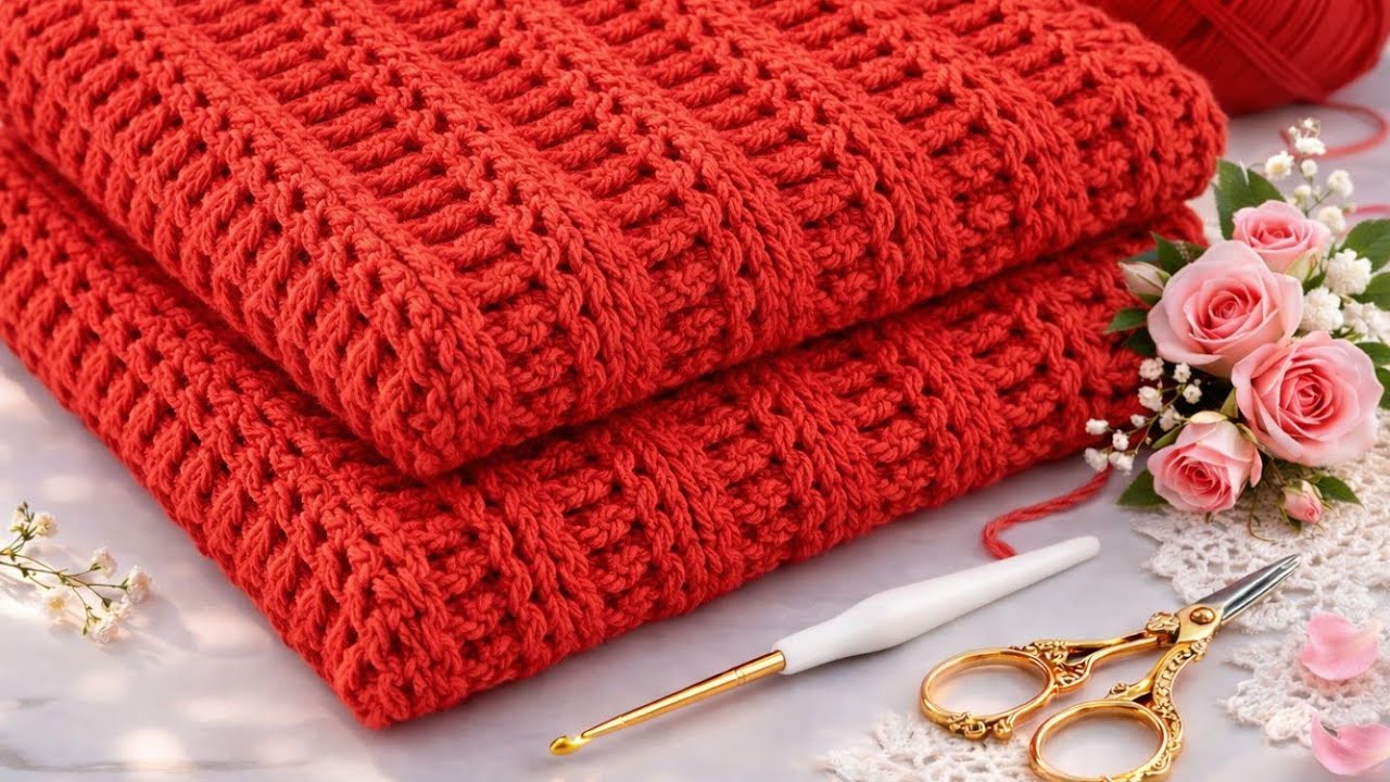AN AMAZING CROCHET PATTERN THAT WENT VIRAL💥Perfect Blanket & Sweater Stitch👌 Easy Beginner Tutorial 