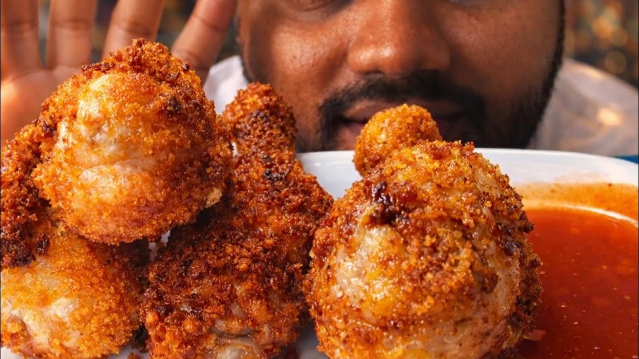 Crispy Fried Chicken ASMR | Juicy Chicken Eating Sounds | Tummy Time