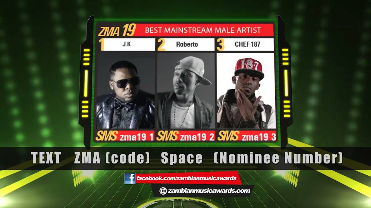 Nominees for Best MainStream Male - 2015 Mosi Lager Zambian Music Awards