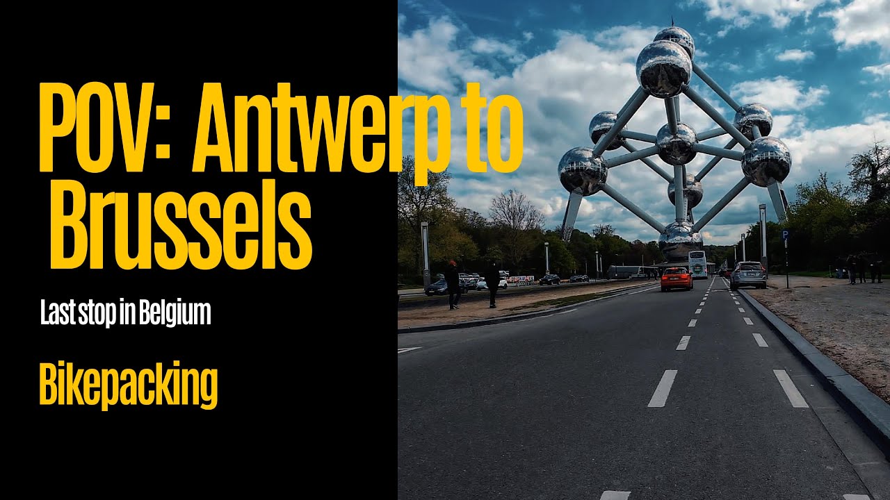 POV Antwerp to Brussels in Belgium Bike Ride | 4K | Bruxelle City Tour