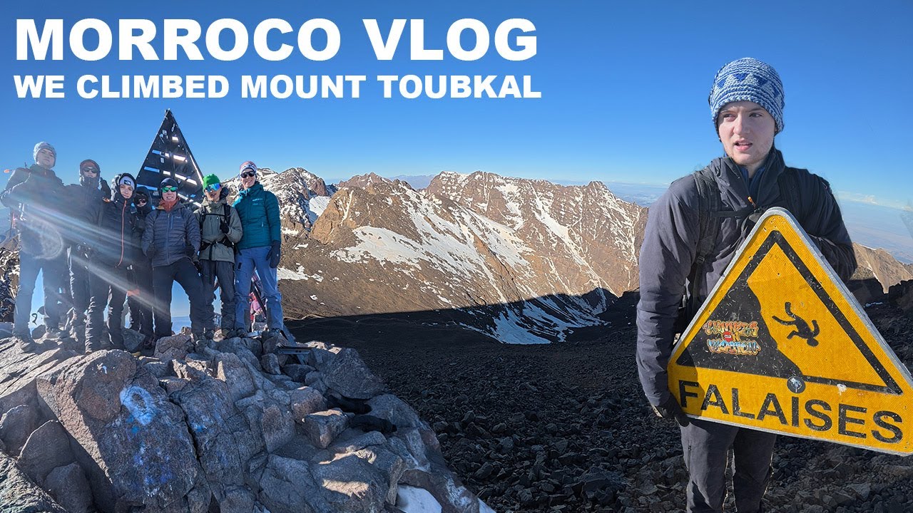 We climbed the highest peak in the Atlas Mountains (Toubkal)