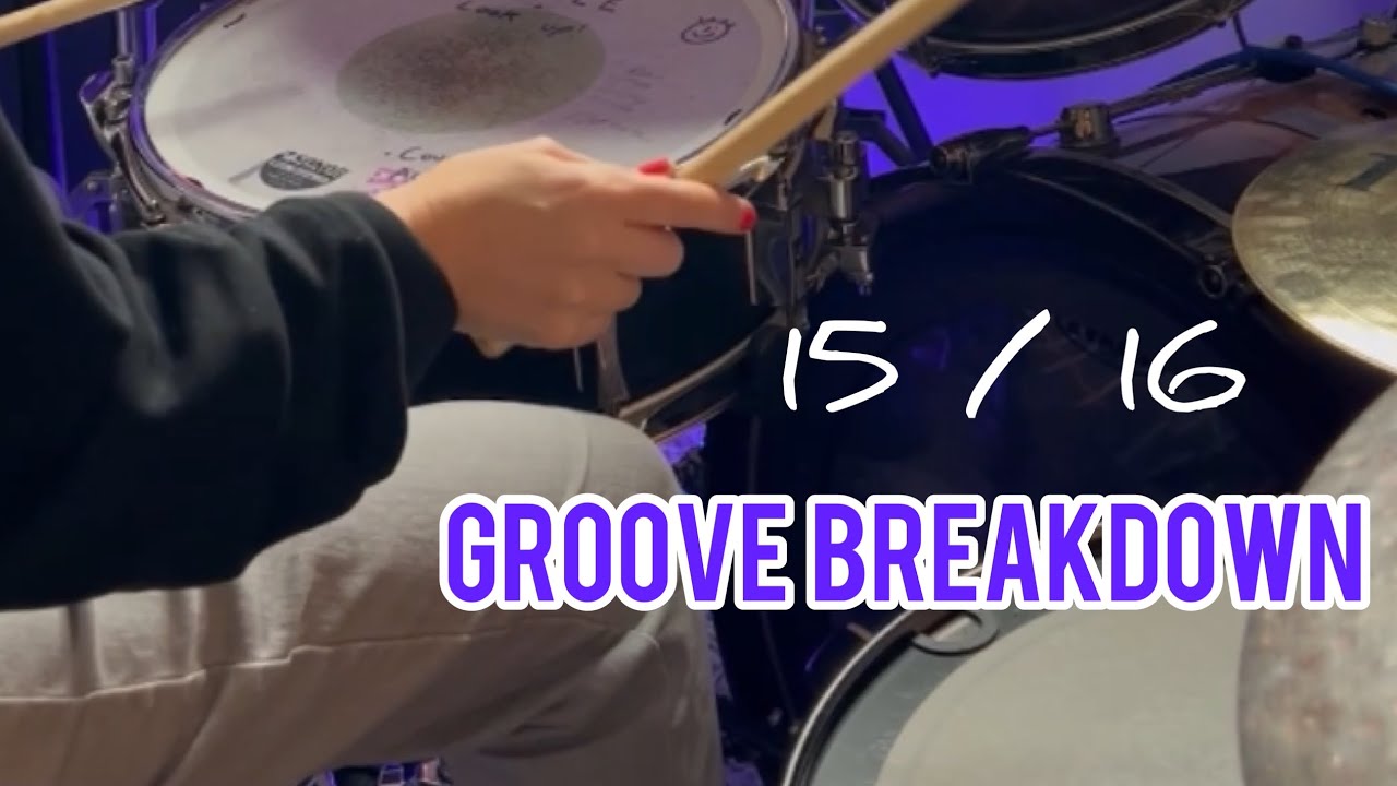 Drum lesson - 15/16 Time signature | Groove Breakdown