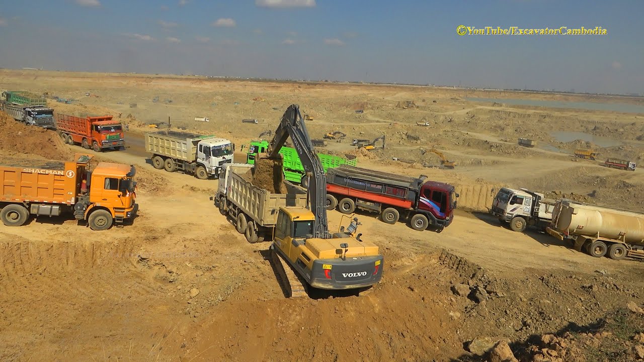 Volvo Excavator Loading Dump Truck - Excavator Cambodia