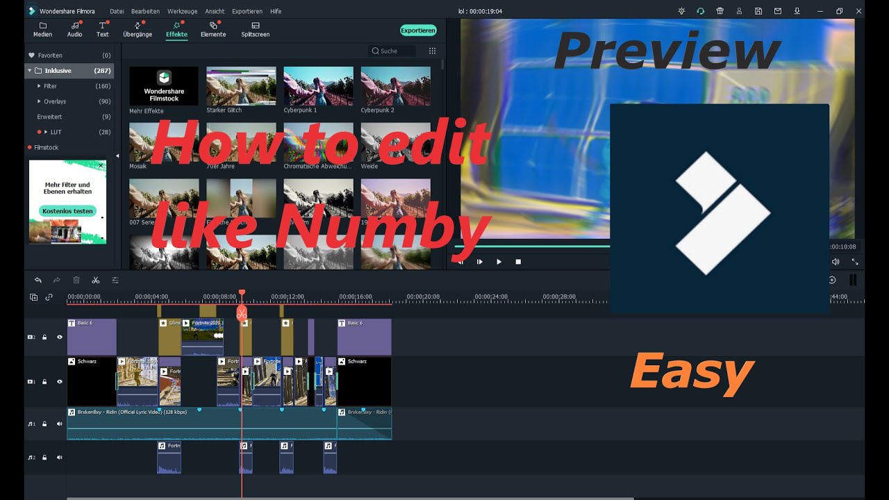 (Preview) How to edit like Numby on Filmora X (Tutorial at 100 Subs)
