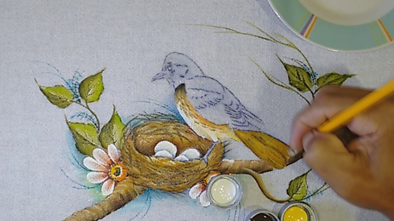 Roberto Ferreira  Aprenda a Pintar Pássaro no ninho - Parte Final