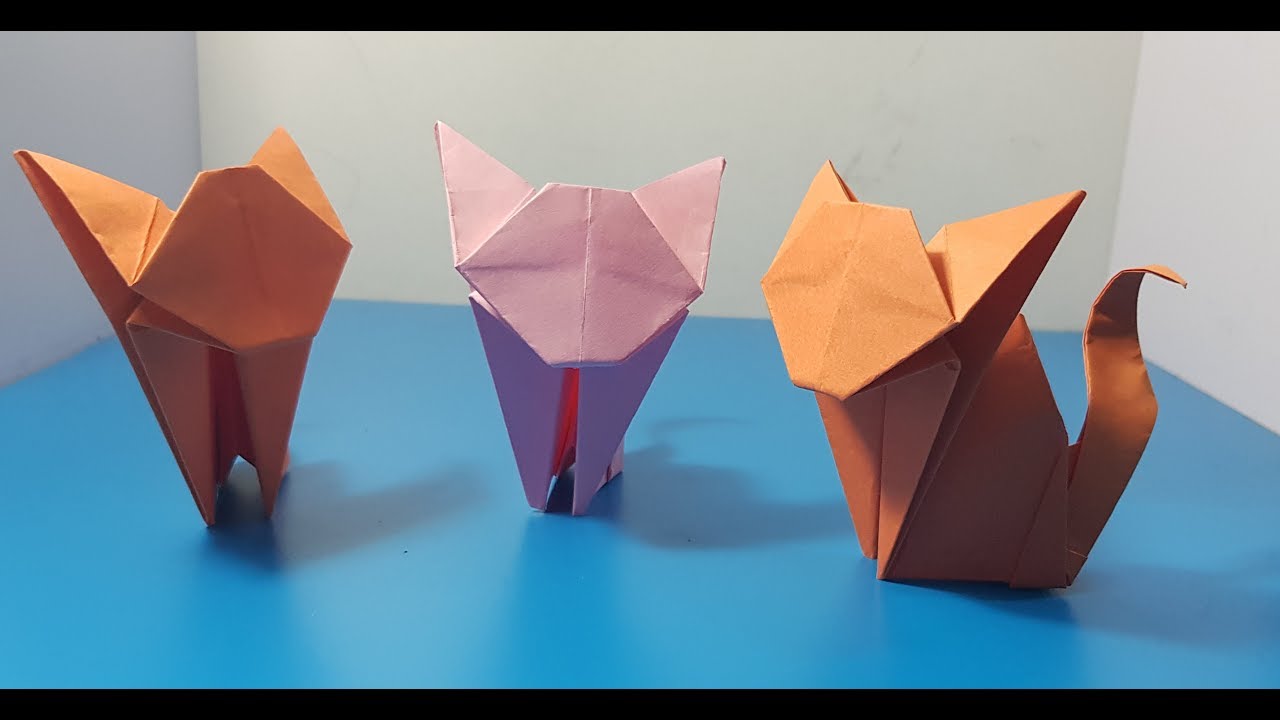 ORIGAMI - Gấp Con Mèo #2 || Origami Cat