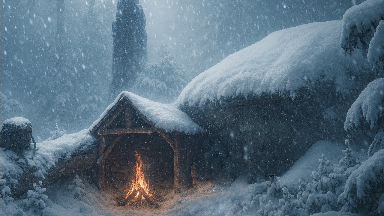 2 Day Solo Camping in Heavy Snow without a Hot Tent | Eating Wild Trout | Winter Camping