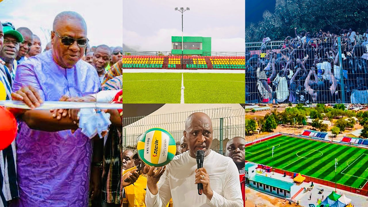Beautiful 😍 Prez Mahama & Interior Minister Muntaka Commission Ultra-Modern Astroturf in Asaawase