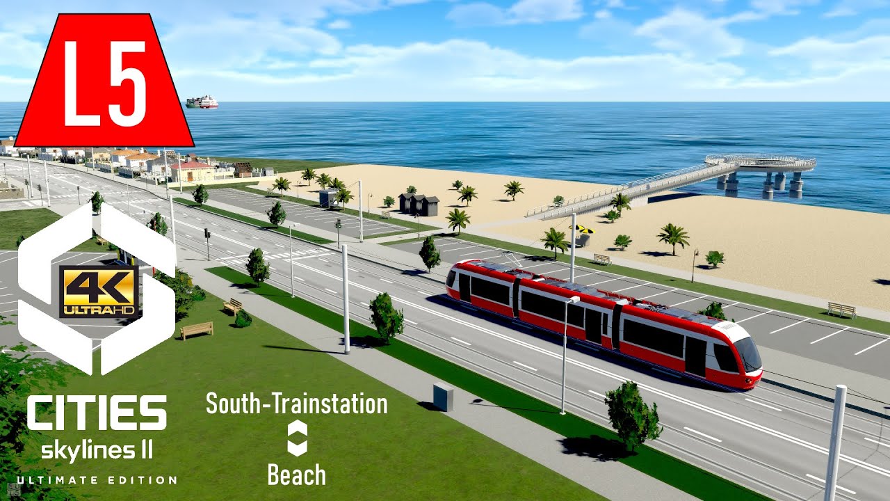 Cities: Skylines II - L5 Tram Mitfahrt