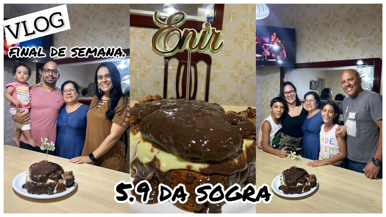 Vlogando momentos em família, niver da sogra, ganhei um celular.