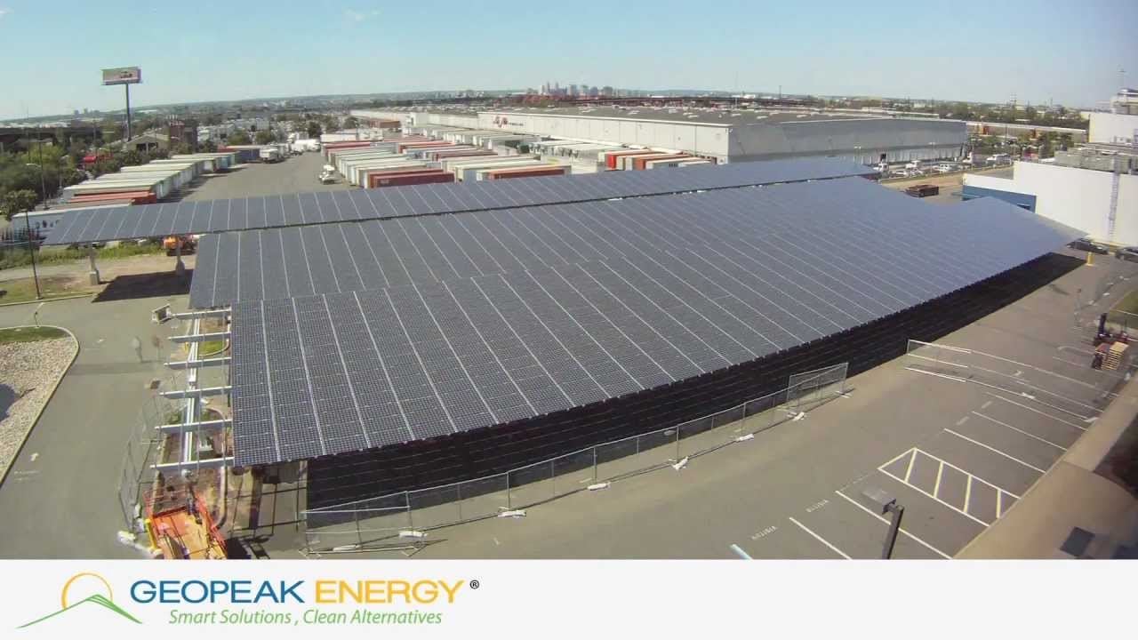 Parking Canopy Solar Installation in New Jersey by GeoPeak Energy