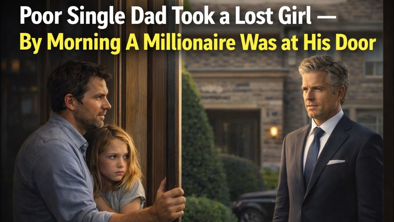 📕''Poor Single Dad Took a Lost Girl — By Morning  A Millionaire Was at His Door