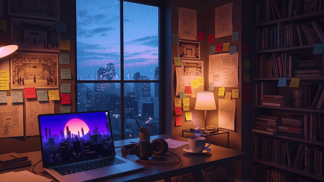 If You’re Studying Late Tonight 🌧️ This Rainy Desk Lofi Is Made for You