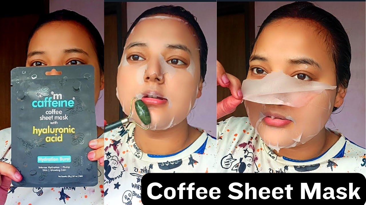 mCaffeine Coffee Sheet Mask With Hyaluronic Acid Review & Demo | Coffee Sheet Mask | Sneha Reviews
