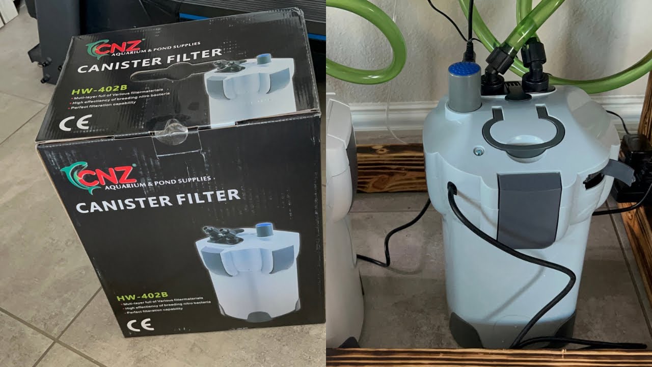 Unboxing and Complete Set Up CNZ HW-402B 265GPH Canister Filter with Built-in 9w Sterilizer