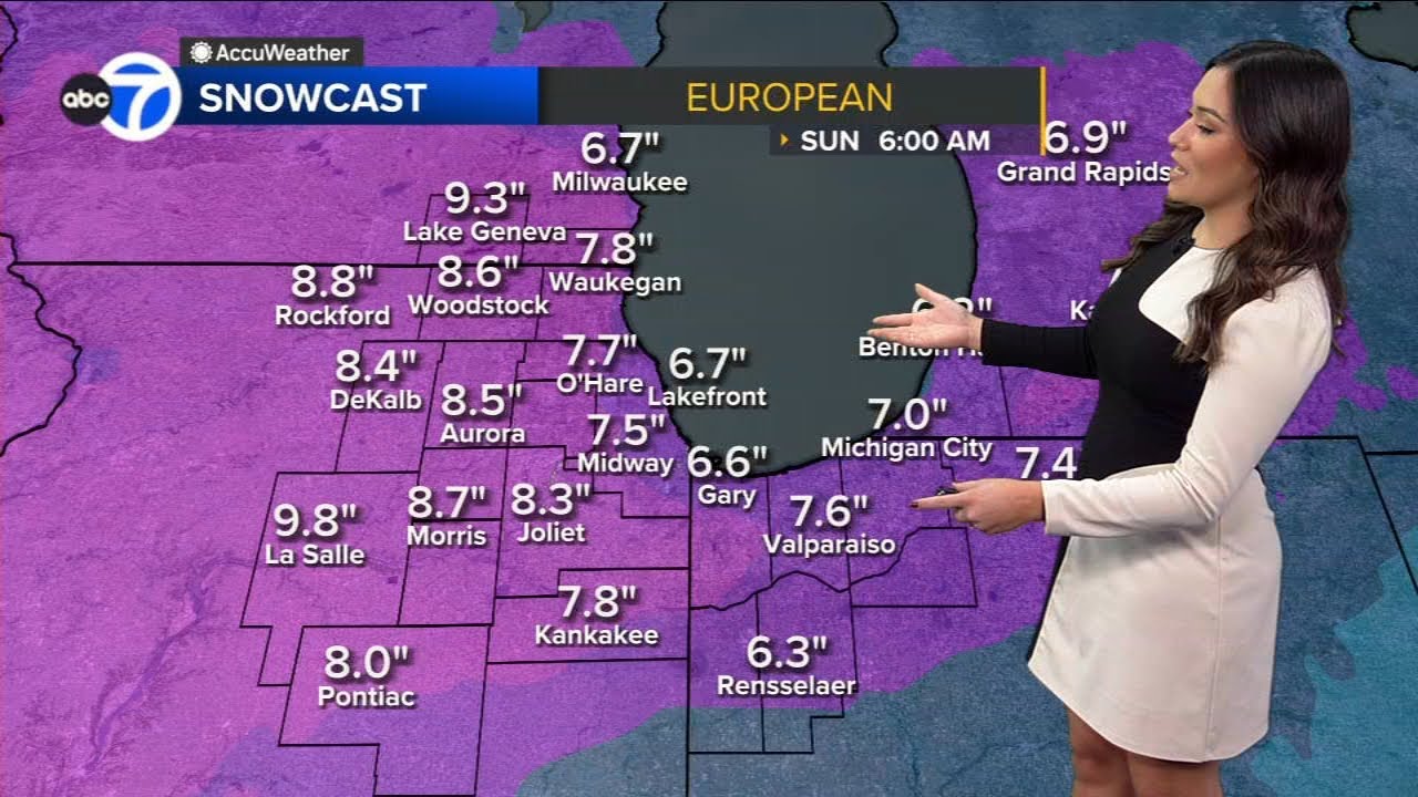 ABC7 Chicago AccuWeather Forecast: 11 a.m. Saturday Winter Storm Update