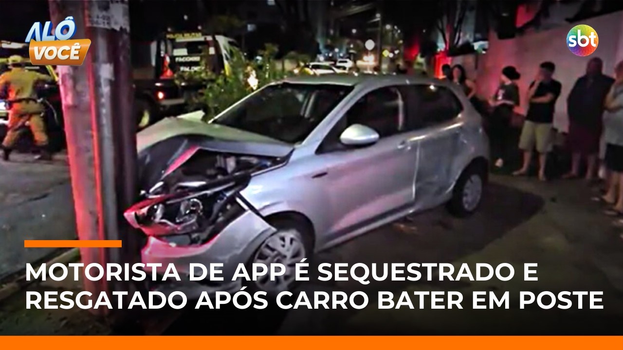 Motorista de app é sequestrado e resgatado do porta-malas após assaltantes baterem carro | #AloVoce