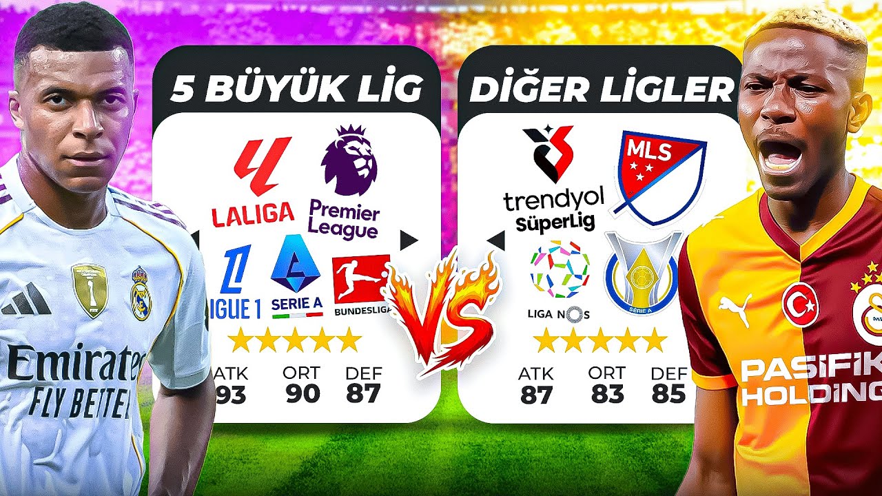 5 B&Uuml;Y&Uuml;K LİG vs DİĞER LİGLER // FC 25 KARİYER MODU ALL-STAR KAPIŞMA