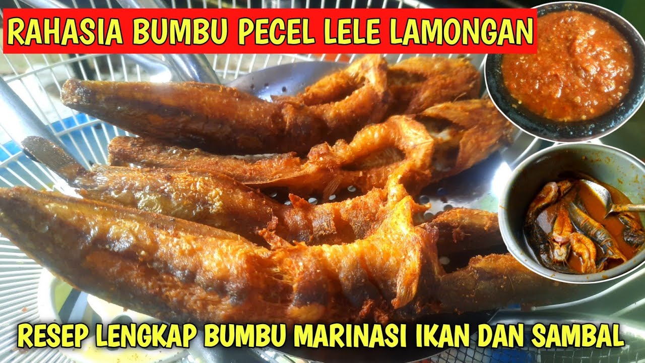 RESEP LENGKAP CARA MEMBUAT BUMBU PECEL LELE LAMONGAN DAN SAMBAL NYA