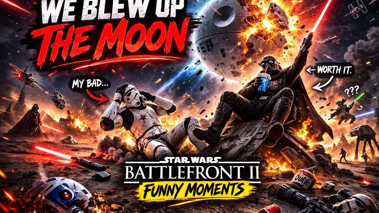 WE BLEW UP THE MOON | Star Wars Battlefront 2 Funny Moments