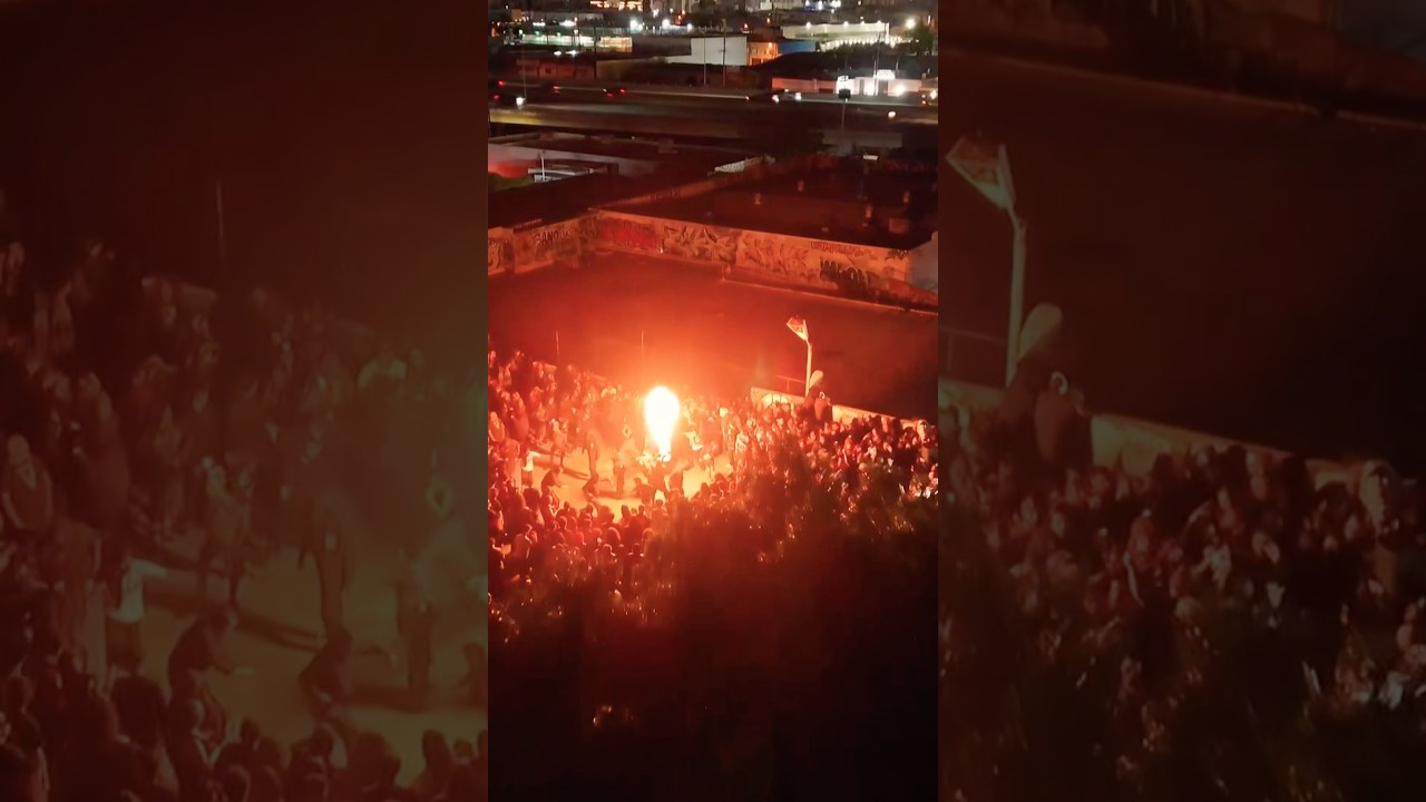 Crazy mosh pit on LA rooftop for Dead City Punks show #dcp #chiva #deadcity
