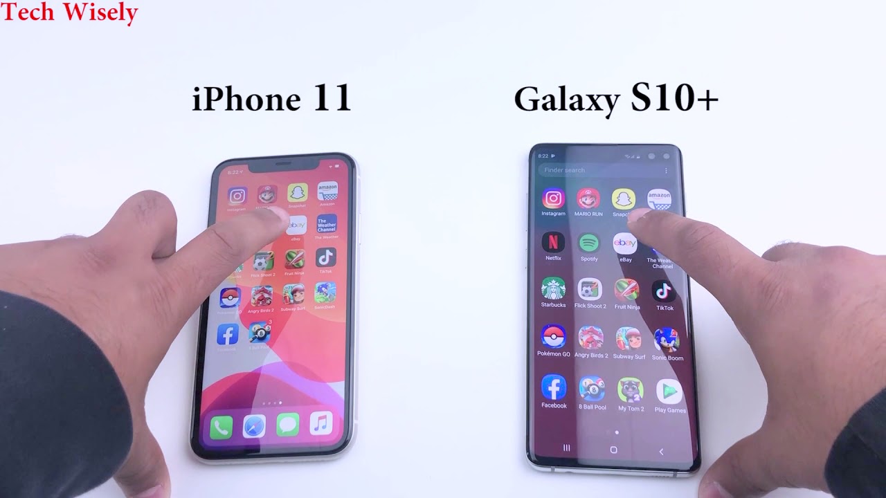 iPhone 11 vs Galaxy S10+ | Speed & Size Comparison