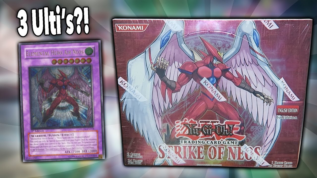BEST YuGiOh STRIKE OF NEOS 1st Edition BOOSTER BOX OPENING EVER!! 3 Ultimate Rares In One Box?!
