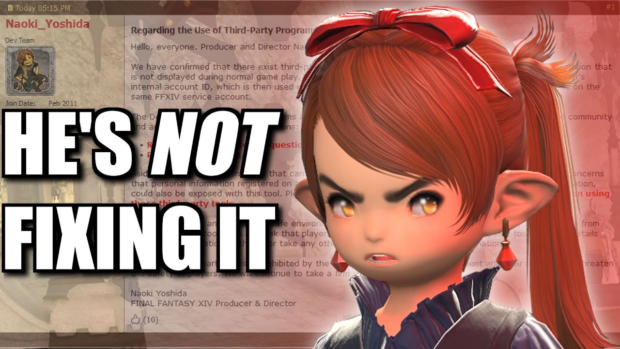 Yoshi P's Response to FFXIV's Blacklist Exploit - Unacceptable?