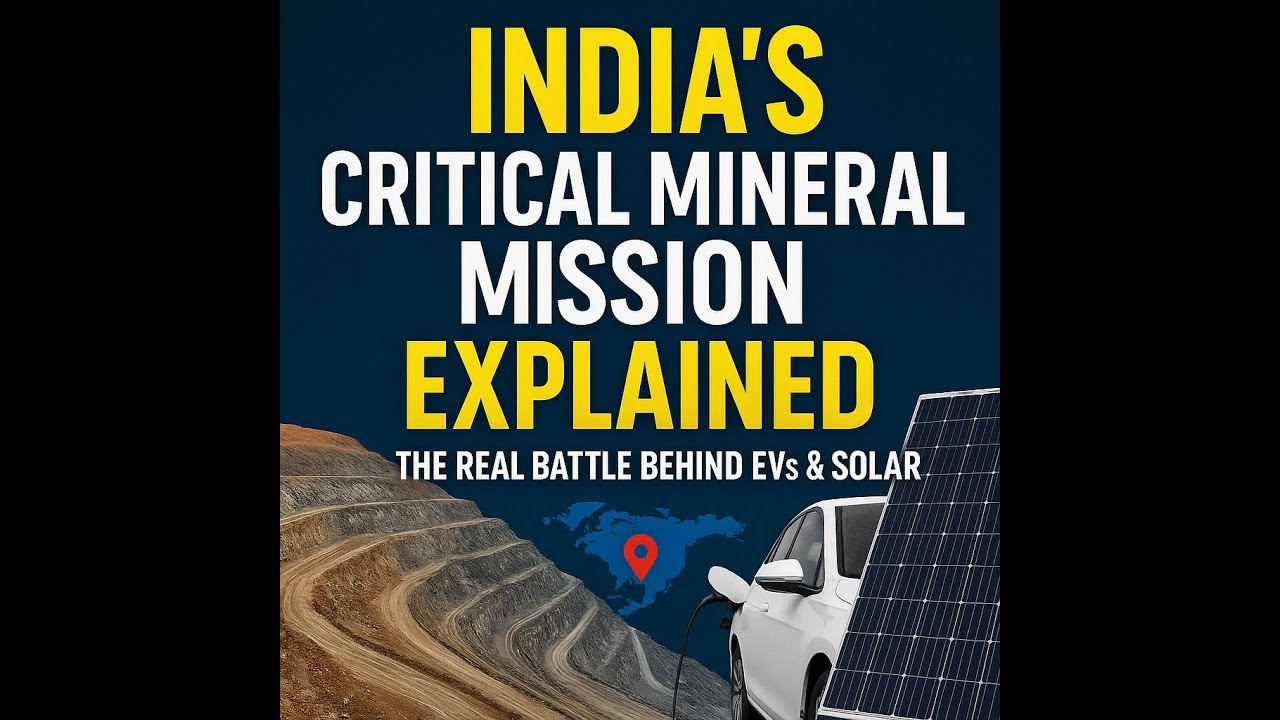 No Minerals= No EV. National Critical Mineral Mission (NCMM) Explained
