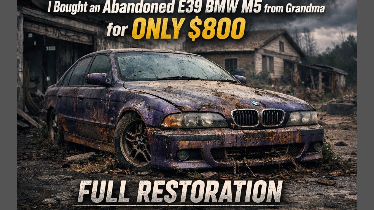 $800 Grandma’s Abandoned E39 BMW M5 – (FULL ASMR Car Restoration).
