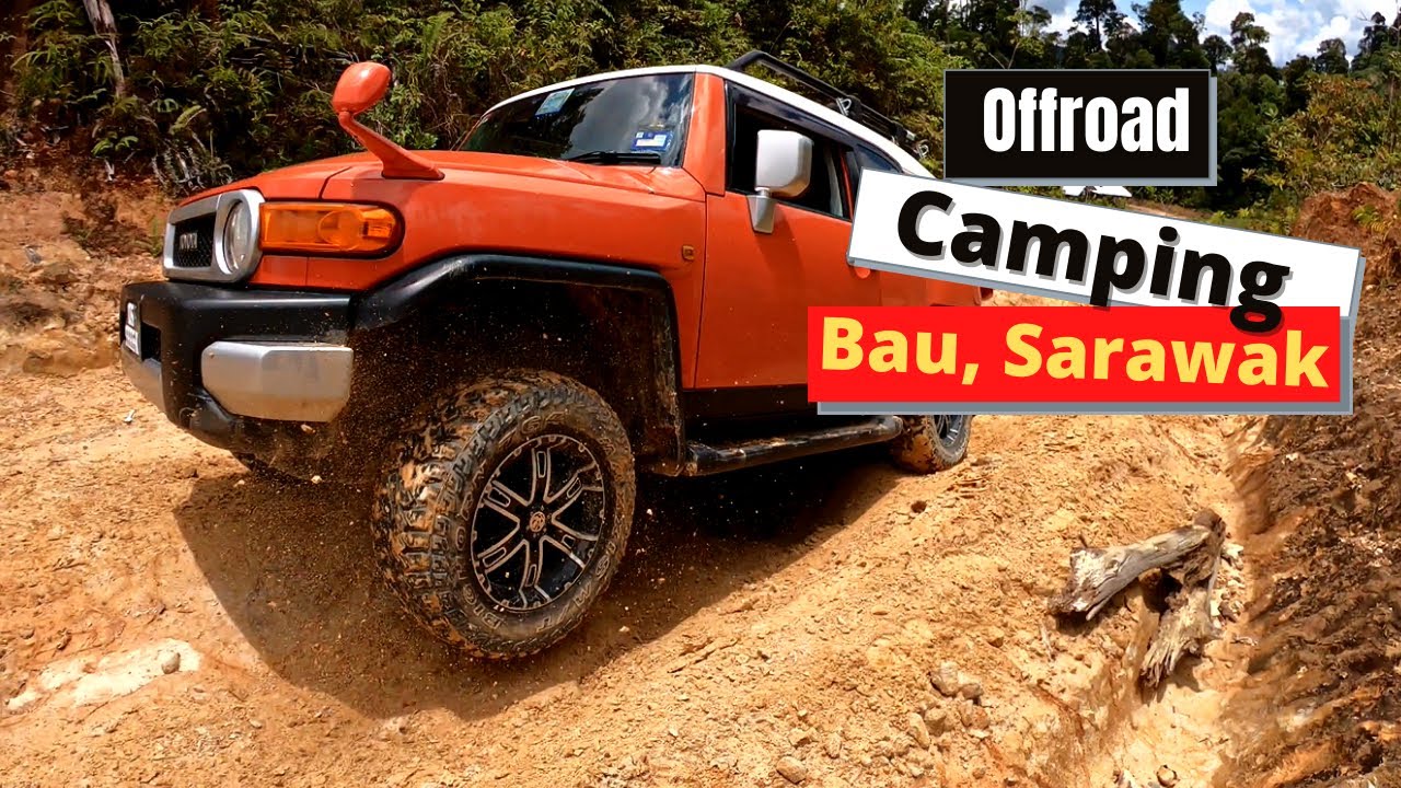 Off-road camping di Bau, Sarawak.