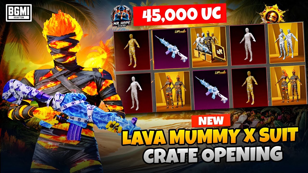 Mummy Suit 45000UC 🤯 Crate Opening in BGMI. Must Watch. #bgmi #crateopening  #MrHopeGaming