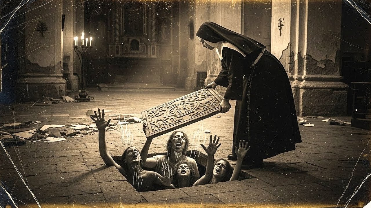 Cuando una monja levantó el piso de una iglesia en  , los lamentos comenzaron a subir desde el suelo