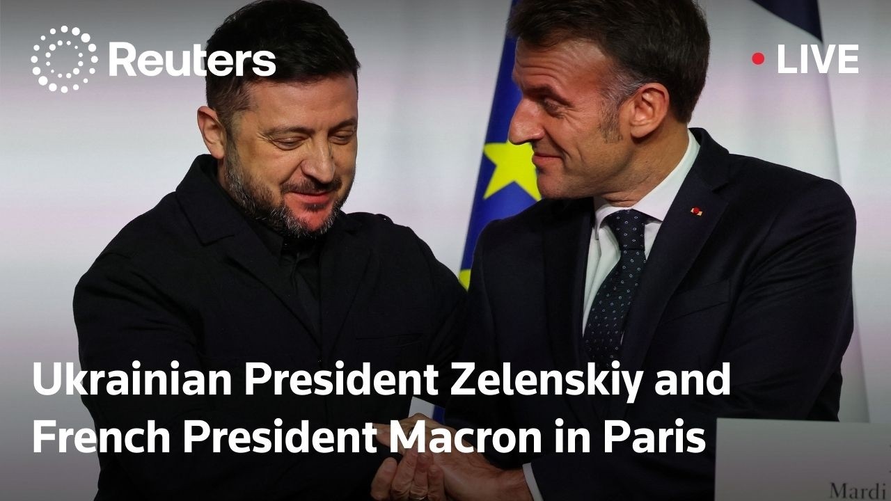 LIVE: Ukrainian President Zelenskiy and French President Macron in Paris