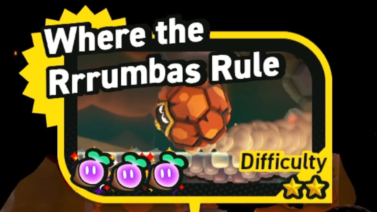 Where the Rrrumbas Rule 100% All Coins and Wonder Seeds Super Mario Bros Wonder