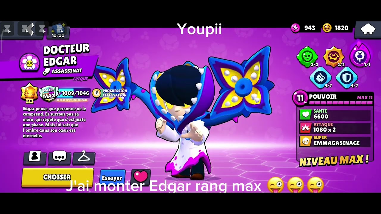 J'ai Edgar rang max 😜😜😜 #supercellcreator