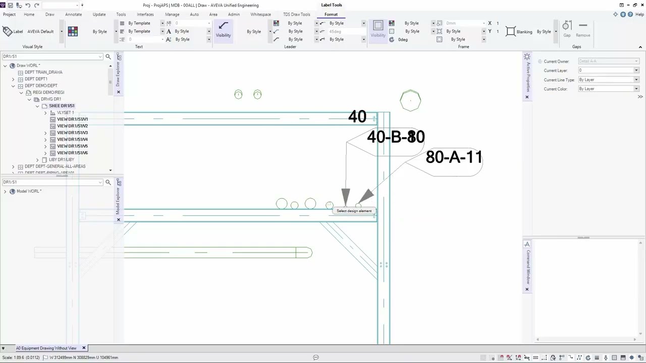 Маркировка чертежей в Unified Engineering 3D (E3D 4.0) – Часть 1: Что такое метки и как их исполь...