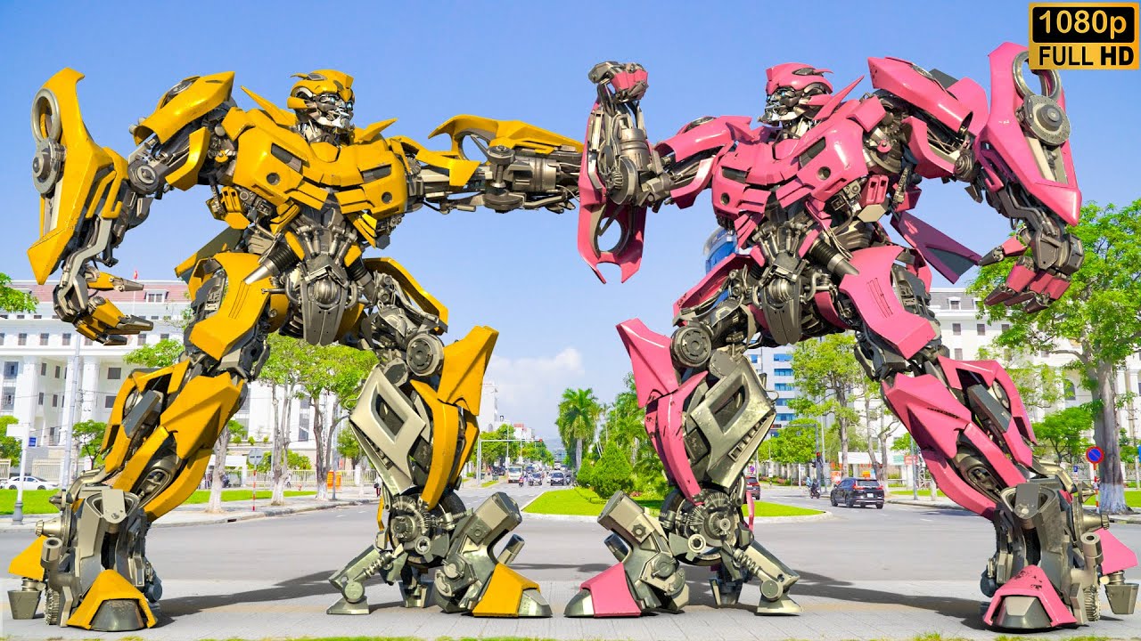 Трансформеры подъем зверей | Pink Bumblebee vs Bumblebee - великие войны зомби [HD]