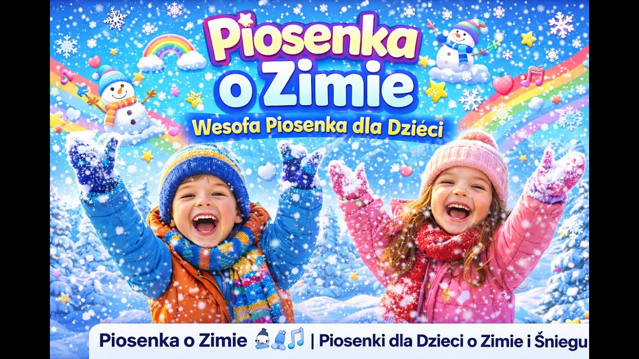 Piosenka o Zimie ❄️☃️ | Wesoła Zimowa Piosenka dla Dzieci